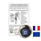 Kit douche : 1 régulateur en laiton robinet de douche débit 10 l / mn + notice 